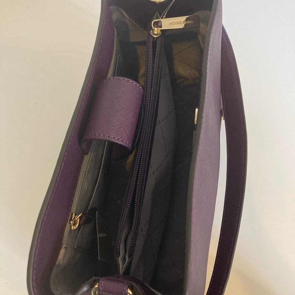 🌺 NWT Authentic Michael Kors Leather Satchel - Picture 14 of 16